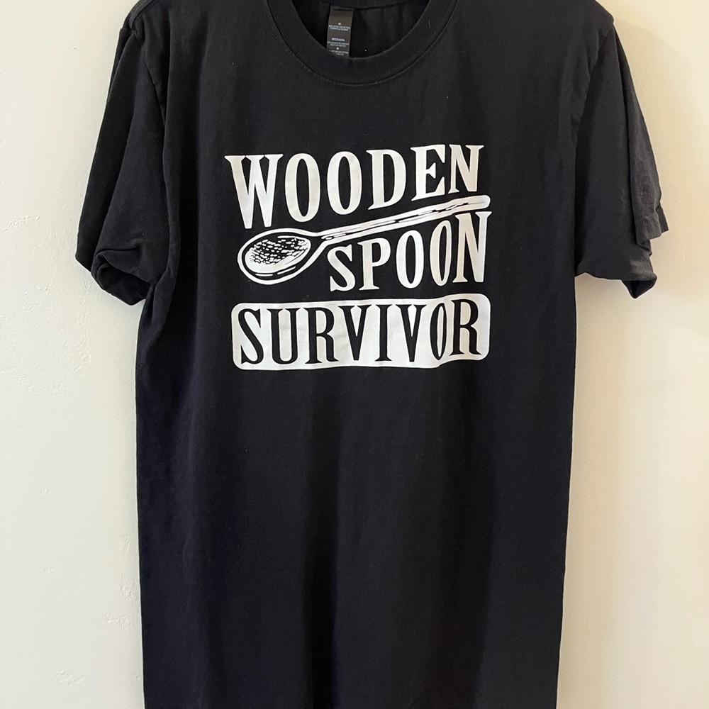 Black Graphic T-Shirt - Wooden Spoon Survivor